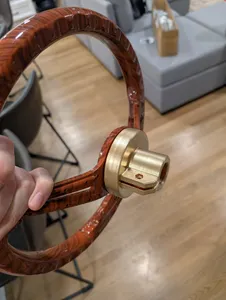 Steering wheel mount for stage prop / set design