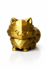 Low Poly Chibi Cat Figurine