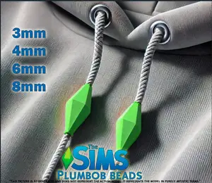 The Sims Diamond Bead - Plumbob bead & end caps