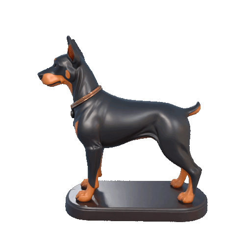 Doberman Pinscher Figurine – 3D Printable Elegant Dog Model