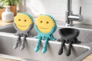 Smiley Sink Buddy – Cute Sponge Holder with Legs Duo3DPrint