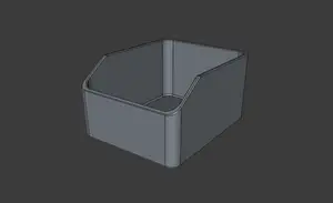 Box 15x12x8 cm with a cutout on one side