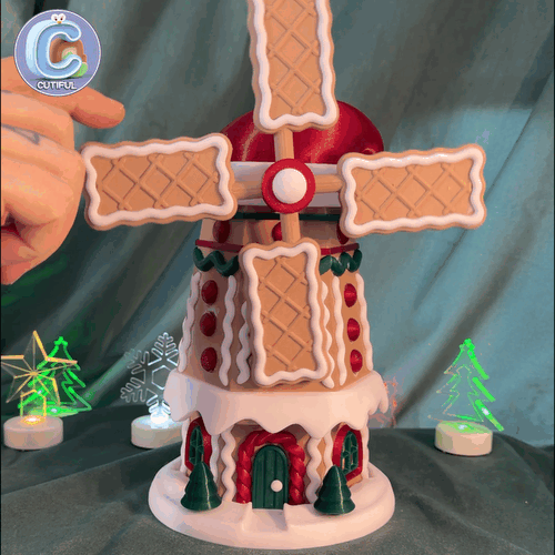 Christmas Gingerbread Windmill – Multicolor Without AMS