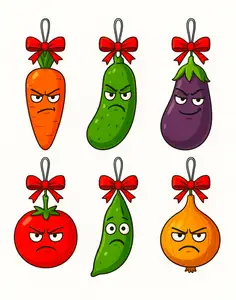 Sexy zeleninové vánoční ozdoby/ sexy vegetables christmas ornament