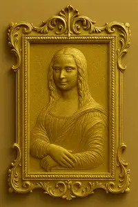 GoldenLisa – Foil Mona Lisa Relief