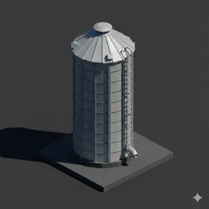 Low Poly Grain Silo