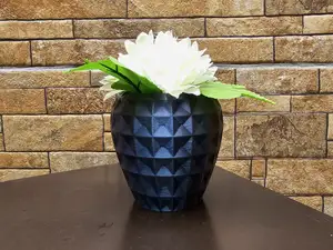 Modern Faceted Pot and Planter Vase