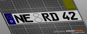 Nerd 42 Kfz Kennzeichen "NE-RD 42" (German-EU) license number plate Einzeilig