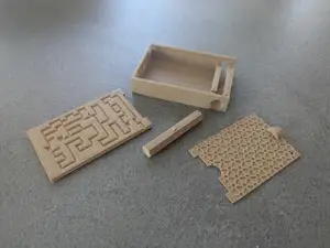 Slim body for Evan's large puzzle/gift box (4 maze options)