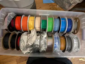 Spool rack for Sterilite 110Qt Plastic Tub