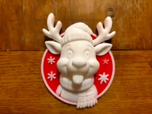 Décoration renne bicolore - Two-tone reindeer decoration