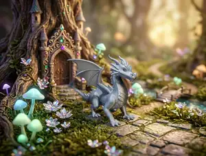 Cute Baby Dragon Figurine – Fantasy Miniature 3D Print STL