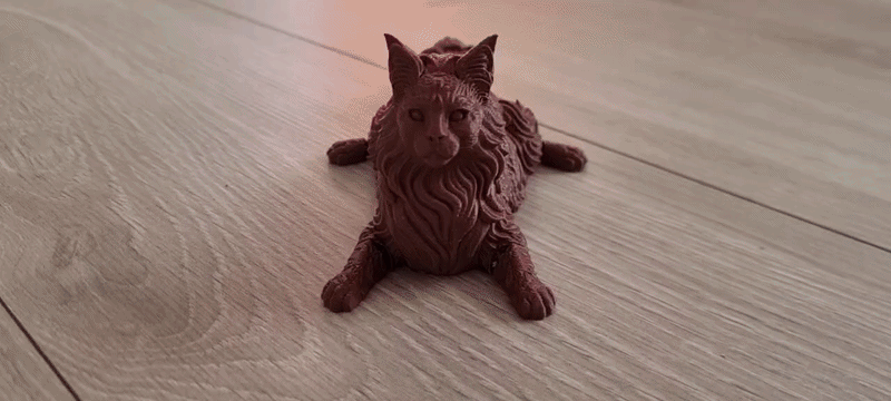 Articulated print in place Maine Coon cat-flexi