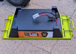 Mounting brackets for Eco-Worthy 50AH LFP battery pack in Ryobi RM480 mower