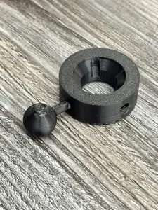 Small base ring with 17 mm ball and two 1/4"-20 UNC threaded holes