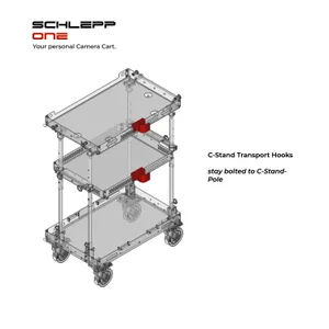 C-Stand Transport Mounts for SCHLEPP ONE Camera Cart