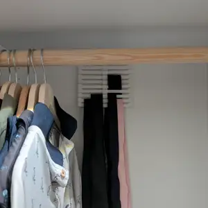 Under shelf , back of closet, space saving holder/hanger for ties/belts etc