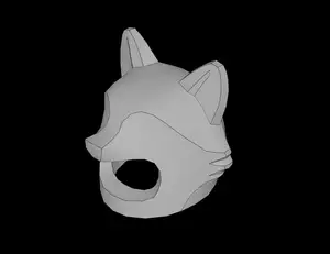 Lego Compatible (45757.dat) Minifig Headgear Head Cover Costume Raccoon/Fox