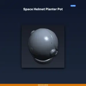 Space Helmet Planter Pot - 3D Printable STL File