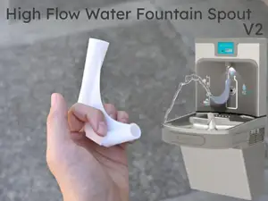 High Flow Water Fountain Straw (Version 3 released!) Keychain