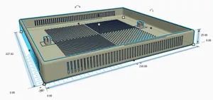 Bathroom Vent Fan Grill with diagonal and side vents