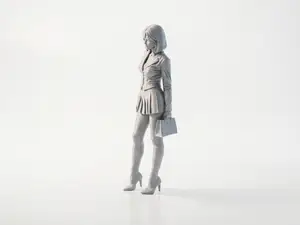 Work Outfit Professional Woman Figurine 3D Printable