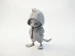 Cool Duck Hooded Figurine Animals 3D Printable
