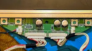 Jeff Chen PSone LCD Screen Top Hinge Screw Hole Repair for 3 Capacitors