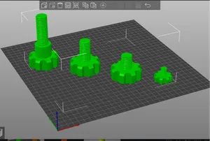 Screw with knob for a "Flexible & sturdy phone arm (100% Printed)"