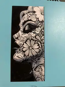 Beautiful woman painted face