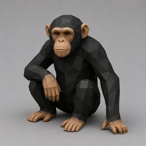 Low Poly Chimpanzee