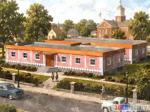 HO Scale 1 Story municipal or multifamily Building – 3D Printable Model by 3D Kit Factory