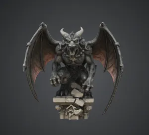 Gargoyle Demon Statue – Gothic Winged Guardian