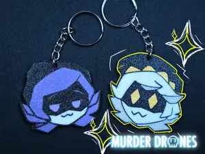 N Keychain Murder Drones Glitch pin