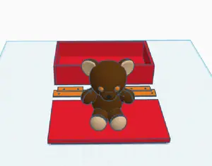 teddy bear trinket box and hinges