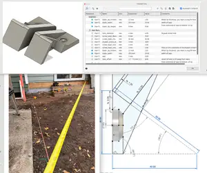 Parametric 3-4-5 tape measure holder for deck layout right angles