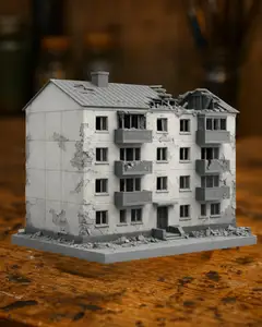 Soviet Apartment Building – Post-Apocalyptic Ruined Khrushchyovka
