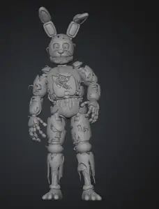 Withered Springtrap Statue