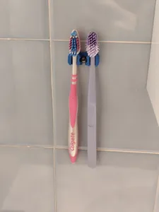 Wall-mounted toothbrush holder