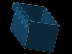 Hanging Bin - Akro compatible, 4"L x 2" W x 2" D