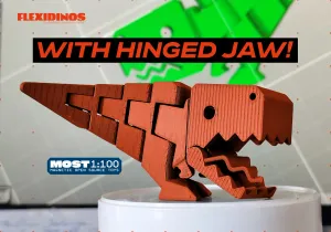 FlexiDinos Tessa the flexi T-Rex print in place articulated dinosaur with hinged jaw
