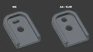 Airsoft Glock/AAP-01 Magazin Feet for WE and AA/KJW Type mags