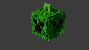 Minecraft New Year's cube