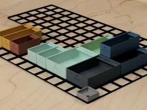 Gridfinity Base Plates Pack 1x1 to 10x10 – Standard 42mm Modular System