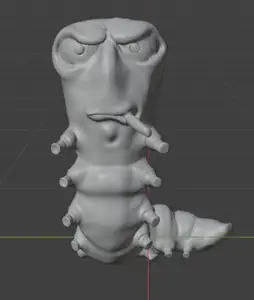 Worm with a cigarette, meme / Червяк с сигаретой, мем
