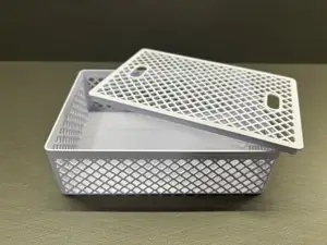 Openwork storage basket