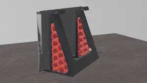 HexCore Laptop Stand & Vertical Storage – Honeycomb Design