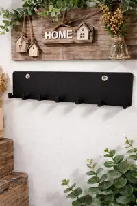 Minimal Wall Key Holder - 7 Hooks - Easy Print - No Supports