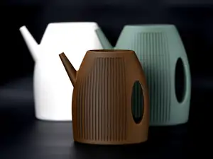 Japandi Watering Can - Modern Minimalist Indoor Plant Watering Pot with Ribbed Texture