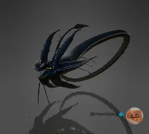 Subnautica Gargantuan Leviathan Model (Coiled / Swimming)